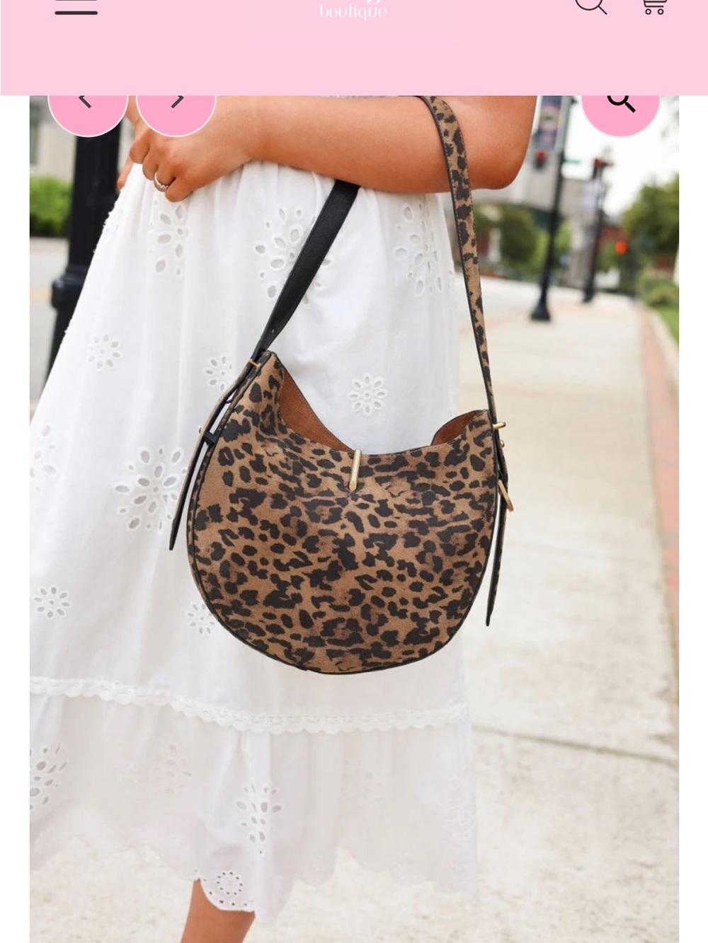 Dolce Vita Leopard-Print ‘Bree’ Crescent Shoulder Hobo Bag - Brown/Black